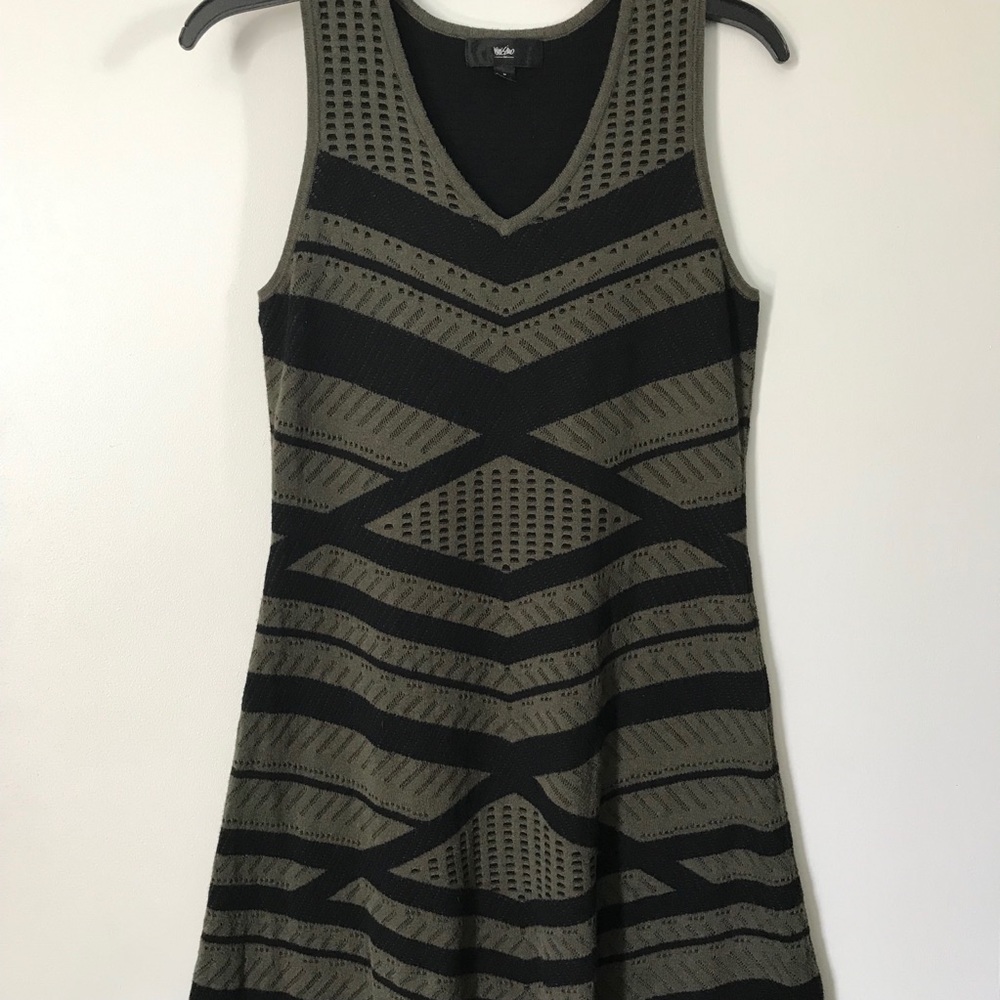 Mossimo Sweater Dress Knit Dress Green Black